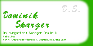 dominik sparger business card